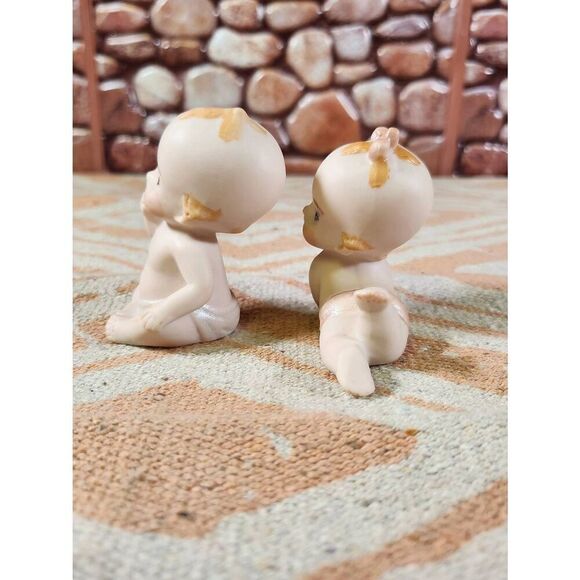 Kewpie Baby Girl and Boy Figurine  Bisque Porcelain - Picture 2 of 8
